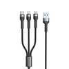 Remax Jany series 3.1A 3-in-1 charging cable RC-124th Black