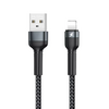 Remax Jany series Aliminum Alloy Braided 2.4A Data cable RC-124 Lightining Black