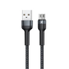 Remax Jany series Aliminum Alloy Braided 2.4A Data cable RC-124m Micro Black