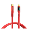 Remax zisee series 20W elastic data cable with digital display RC-C031 (T.C to IP) Red