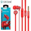 Наушники Celebrat C8 Earphone Universal 3.5mm Plug Wired Control Headset, красный