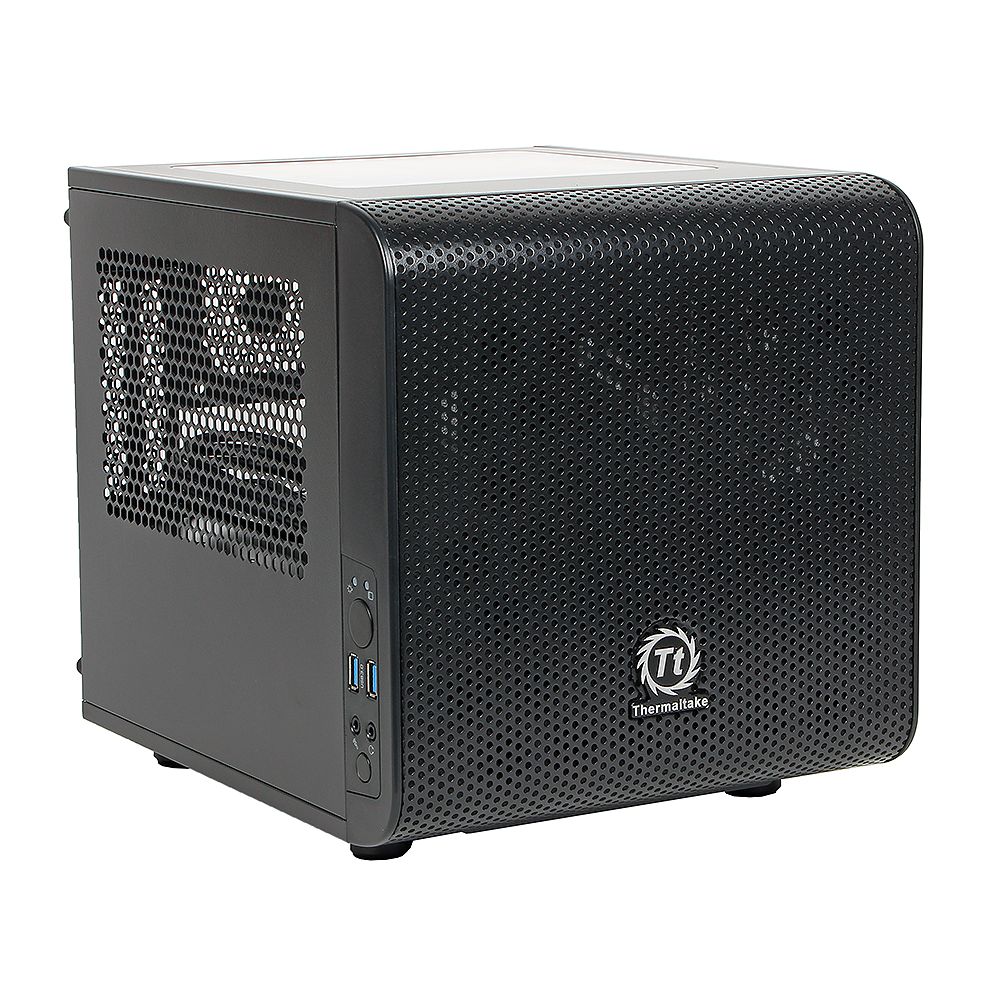 Компьютер 13. Корпус Thermaltake Core v1 черный. Thermaltake Core v1 Mini ITX. Корпус Thermaltake Mini-ITX. Корпус Thermaltake Core v1.