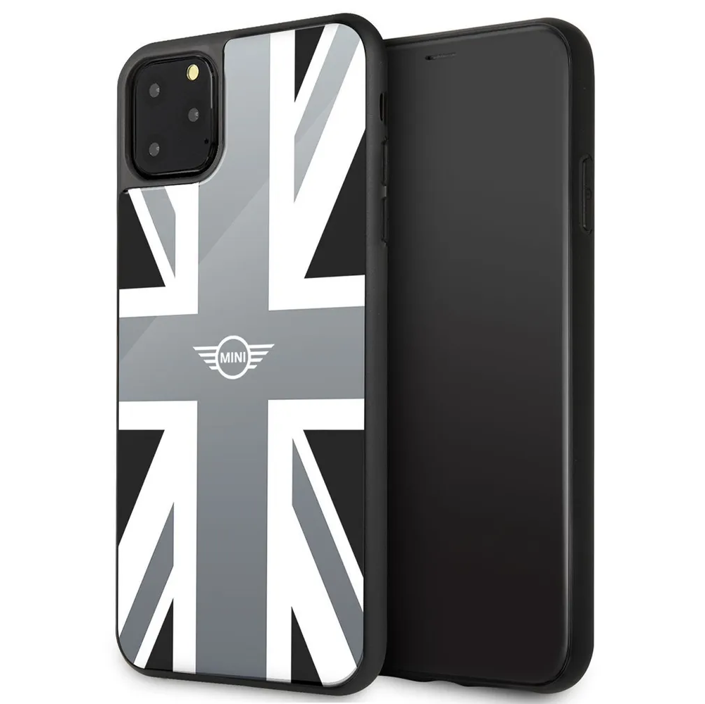 MINI для iPhone 11 Pro Max чехол Tempered glass Union Jack Hard Silver  купить оптом в Крыму, Краснодарском крае | Техноуспех