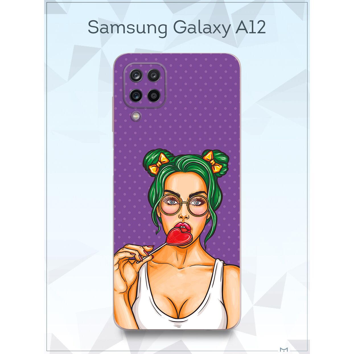 Силиконовый чехол Mcover для Samsung Galaxy A12 / на Самсунг Галакси А12,  Девушка и сладкое купить оптом в Крыму, Краснодарском крае | Техноуспех