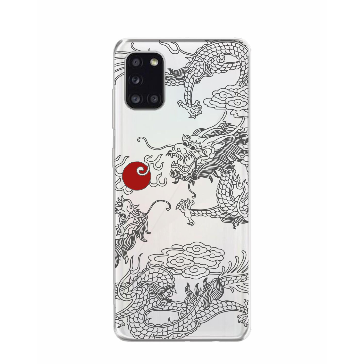 Силиконовый чехол Mcover для Samsung Galaxy A31 / на Самсунг Галакси А31,  Японский дракон инь, аниме купить оптом в Крыму, Краснодарском крае |  Техноуспех