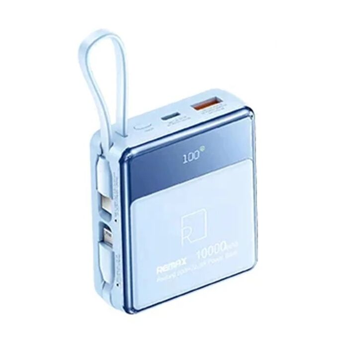 Remax Resiang series 20W+22.5W PD+QC power bank with 2 fast charging cables 10000mAh RPP-605 Blue