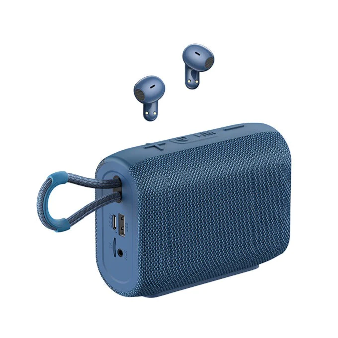 Remax tuner series portable wireless speaker with earbuds RB-M17 Blue