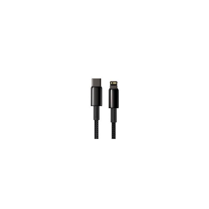 Кабель Baseus Tungsten Gold Fast Charging Data Cable Type-C to Lightning PD 20W 2m Black